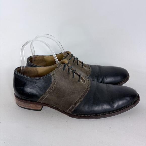 Cole Haan Great Jones Saddle Oxfords Men\'s 9.5 Gray Blue Leather Lace-Up Dress main image 9